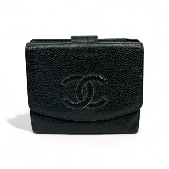 CHANEL Handbags - Chanel Timeless CC Flap Leather Trifold Wallet